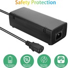 Power Supply For Xbox 360 E  Power Supply Brick With Power Cord  Ac Adapter Powe