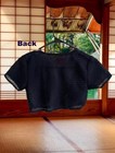 Girl Tribe Navy Open Knit Cardigan Sweater Teens 14 Short Sleeve Collared