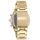Fossil Flynn Mens Chronograph Watch  Gold Dial  Stainless Steel Band  Bq1128