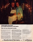 Lufthansa Airline Germany 1969 Vintage Print Ad Rhinewine Adlerturm Rudesheim