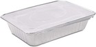 50pc Half-size 9  X 13  Aluminum Deep Disposable Pans With Lids Heavy Weight