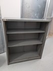 Vintage Mid Century Modern Metal Bookcase 1960 s - Made In Usa