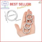 4 Silver Metal O Ring For Purse Strap - 1 Inch Round Spring Ring Clasp For Handb