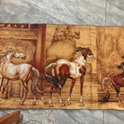 China Old Brocade Embroidery Wall Painting Qianlong Eight Horses Map Pattern 120
