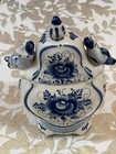 Vintage Rare Gzhel Russian Porcelain Clock Hand Painted H 11   