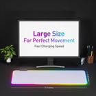 Rgb Mousepad Led Mouse Pad  Large 19 7l X 31 5w Inches  White