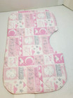 Handmade Baby Burp Cloths Set Of 3 Cotton Double Sided Fitted Pink Gray Quilted 