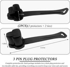 2pcs 3 Prong Plug Protector  Waterproof Electrical Plug Protector For Engine Blo