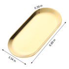 1pcs Manicure Tools Storage Tray  Oval Stainless Steel Storage Dish Nail Art Acc