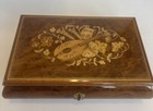 Video_vtg Made In Italy Violin   Horn Inlaid Wood Reuge Swiss Music Jewelry Box