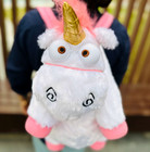 Parks White Unicorn Plush Toy Cushion New Backpack Bag 50cm