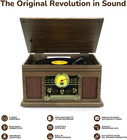 Bluetooth Record Player 10 In 1  3-speed Turntable For Vinyl With Speakers  Lp T
