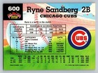  3635 Us Flag Maxi Card On Ryne Sandberg Trading Card W hof Cancel 