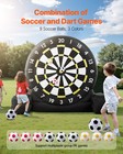 Vevor Inflatable Soccer Dart Board Over 10 Ft High With 9 Kick Balls   Air Pump