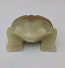 Carved Frog Figurine Green Brown 3  Animal Statue Decorative 151