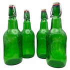 Vintage 4 Grolsch Holland Beer Bottles Collectible Green Glass Swing Top 16oz