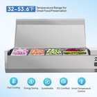 47  Refrigerated Condiment Prep Station W stainless Steel Cover 25 1 Qt Capacity