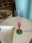Orrefors Clown 10 5  Handpainted  Champagne Flute Glass Anne Nilsson  2