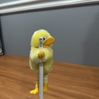 Vintage Pencil Hugger Clip-on Duck Plush Stethoscope Grabber Yellow Toy 