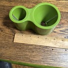 Pampered Chef Microplane Spiral Vegetable Cutter Olive Green  Stainless Steel