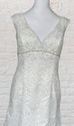 David   s Bridal Wedding Dress Gown White All Over Beaded Lace Sz 16 Mermaid Tulip