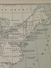 Antique 1887 Map- 13 Original Colonies With Dates They Entered The Union 14   x11   