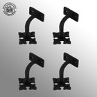 Black Cast Iron Stair Handrail Bracket Powder Coated Fleur De Lis Pack Of 4