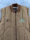 Vtg Walls Blizzard Pruf Vest Mens Xl Tan Canvas Quilted Lined Insulated Usa 90s