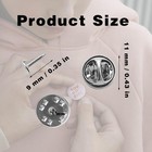 100 Pcs Metal Locking Pin Backs Replacement  Butterfly Tie Tacks  Silver 