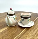Porcelain Hinged Trinket Box Studio Usa Teapot And Cup Mug Matching Set
