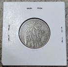 Belgian Congo   Fifty  50  Centimes Coin 1925  king Albert I   French Text 