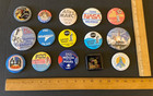 Original Nasa  15  Item Mixed Button Pinback Lot - Apollo Shuttle Mars Misc