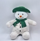 Vtg Eden The Snowman Plush Raymond Briggs Stuffed 15  Green Hat   Scarf Htf Rare