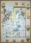Beautiful Antique Vintage Indo Persian Islamic Painting Of Royal Court Scene