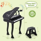 37 Keys Kids Piano Keyboard Toy Toddler Musical Instrument W  Stool   Microphone