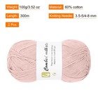 Cotton Yarn soft Knitting Yarn 2 Packages Of 100g 3 52oz  Bright Pink