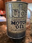 Vintage Lube Motor Oil 1 Quart Metal Can