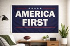 America First Flag 3x5 Ft Patriotic Banner Indoor Outdoor Wall Decor Usa