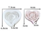 Lot Of 2 Rose Heart Silicone Molds - 3d Flower Soap candle Making Molds - New