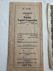 Vintage 1920-1960 Stock Certificate Lot  Fidelity B j  Baker Conservative Credit
