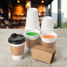  100 Pack  Disposable Coffee Cups With Lids 12 Oz  Hot Paper Cups With Lids     