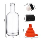 4 Pack 25oz Clear Glass Bottles With Cork Lids And Pvc Shrink Capsules  750ml   