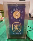 Vintage 1983 Lowenbrau Bar Beer Advertising Cube Clock For Parts not Working