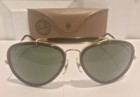 Vintage B l Ray-ban 62 14 Driving Shooting Aviator Black Sunglasses Mint Nos New