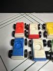 Fisher Price Little People Cars Lot Of 8 White Top Vintage