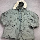 N 3b Jacket Adult Large Green Army Extreme Cold Snorkel Parka Outdoors Mens 