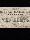 1862 The City Of Natchez Mississippi 10 Cents Civil War Era Obsolete Bank Note