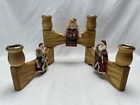 Christmas Themed Multi-position Taper Candle Holder Made Of Oak
