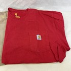 Lot Of 3 Carhartt Original Fit Mens Xl S s  Pocket T-shirt Red Beige Tan