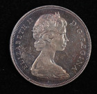 1966  1 Canada Silver Dollar Coin Toned 80  Silver